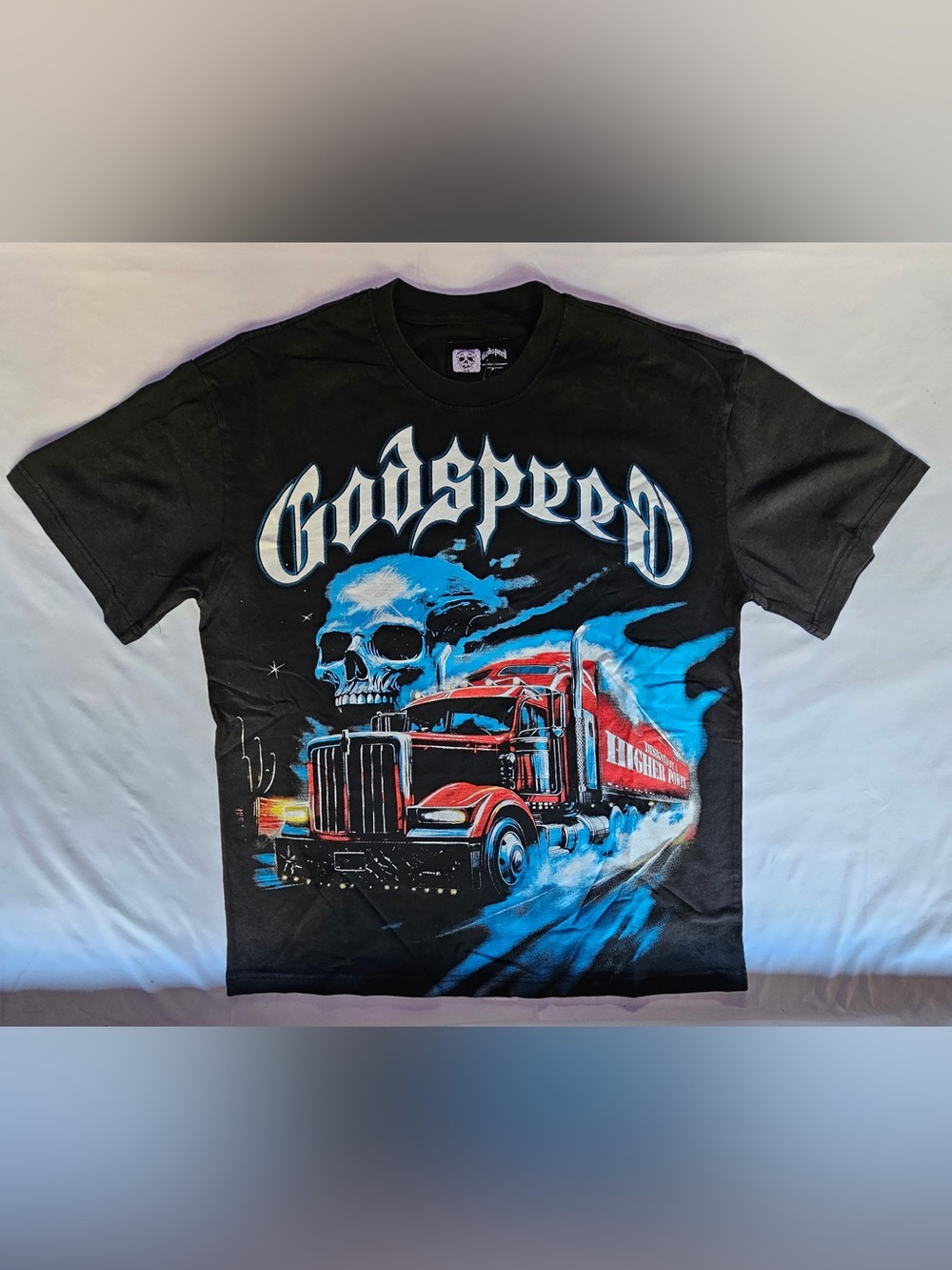 Godspeed Graphic Black Tee with Red Truck